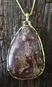 14kt Antiguanite 45x30mm trillion egg pendant with 1.2mm 18" Snake chain $1765 / $1325 without chain